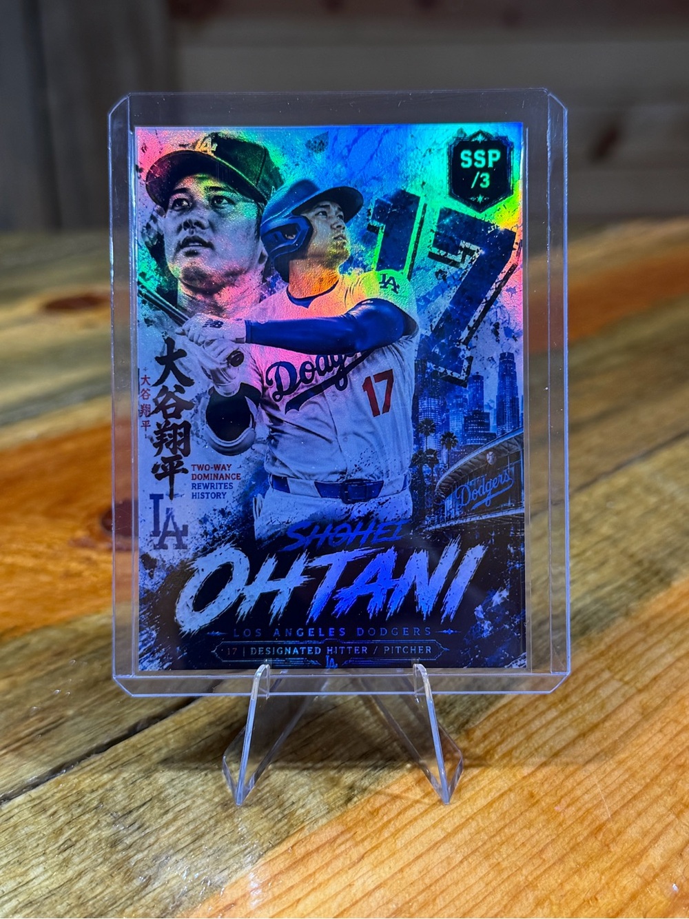 Shohei Ohtani Los Angeles Dodgers SSP/3 Custom Baseball Card